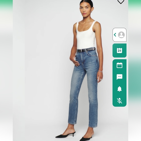 Reformation Denim - Reformation jeans liza ultra high rise straight jeans size  28